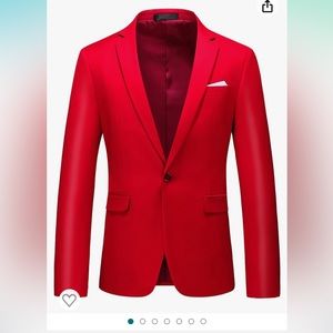 Men JFerrar Red suit jacket size 44R Slim fit